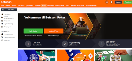 Betsson Poker skjermbilde
