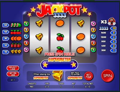 Jackpot 3333 spilleautomat