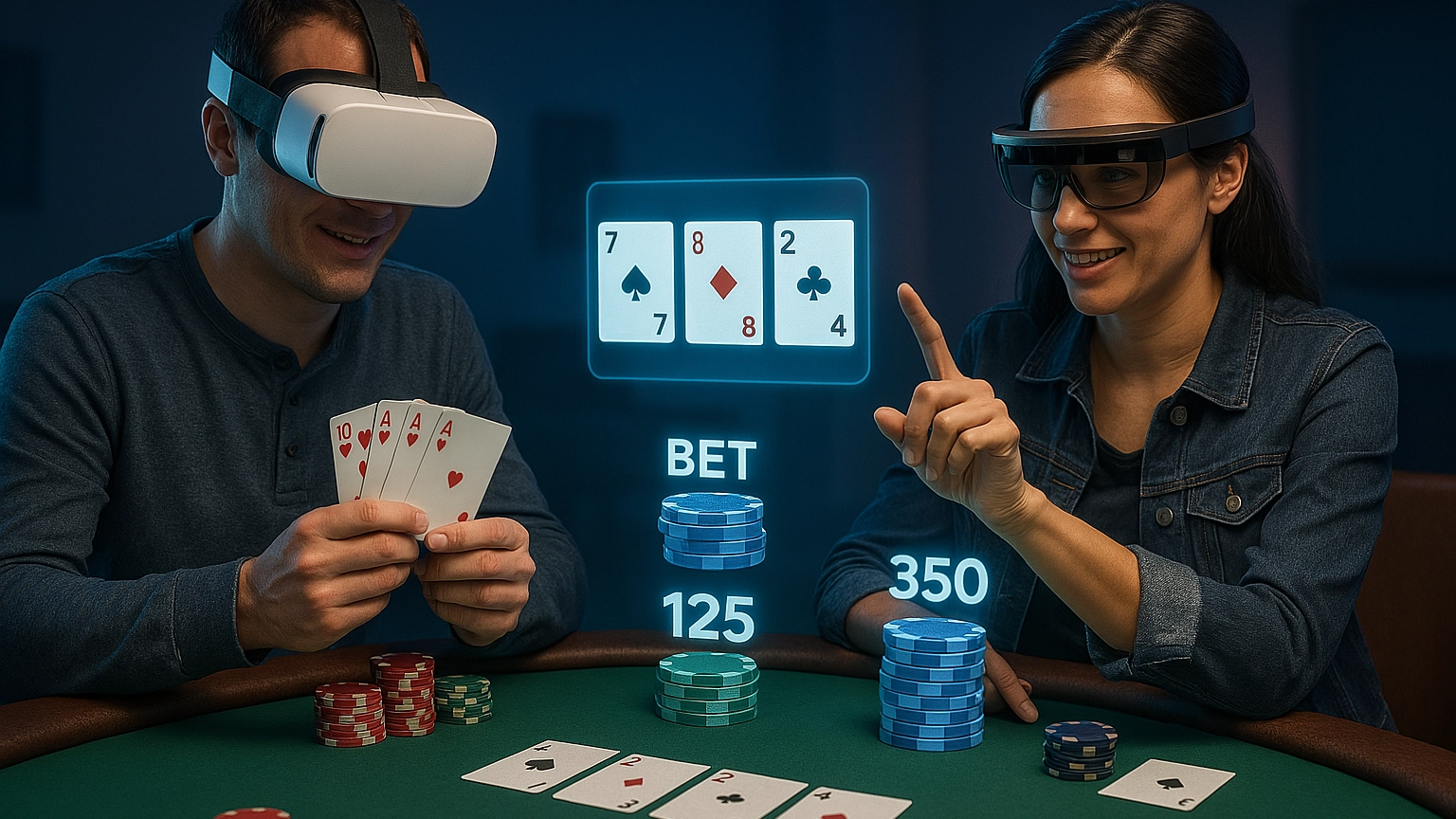 VR poker gameplay