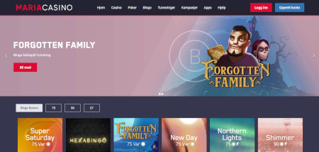 Skjermbilde fra den tidligere testen av Maria.com