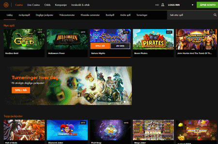 skjermbilde casino winner nettkasino