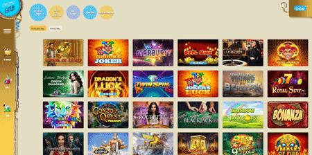 skjermbilde casinolab.com nettkasino
