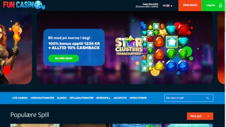 Skjermbilde fra den opprinnelige testen