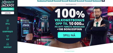 skjermbilde jonny jackpot nettkasino