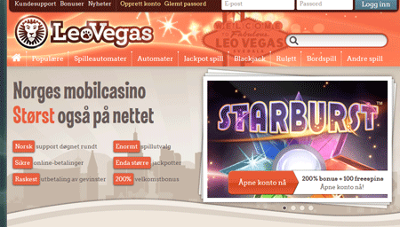skjermbilde leovegas nettkasino
