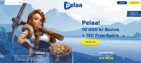 skjermbilde pelaa.com nettkasino
