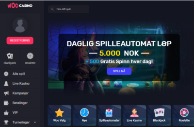 Skjermbilde fra den opprinnelige testen