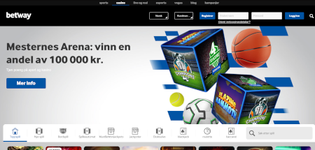 Skjermbilde av Betway Casino fra NCGs gjennomgang