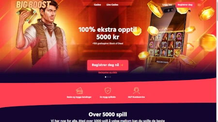 Skjermbilde av Big Boost Casino fra NCGs gjennomgang