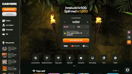 Arkivert skjermbilde av Cashwin Casino