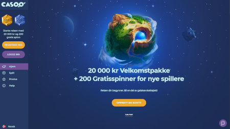 Skjermbilde av Casoo Casino fra NCGs gjennomgang