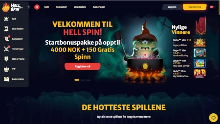 Arkivert skjermbilde av Hell Spin Casino