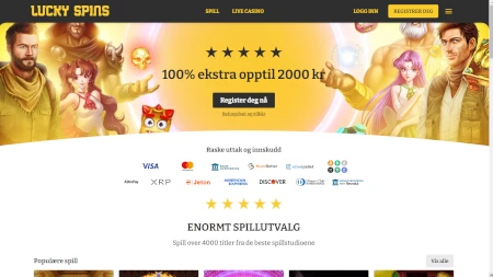 Skjermbilde av Lucky Spins fra NCGs gjennomgang