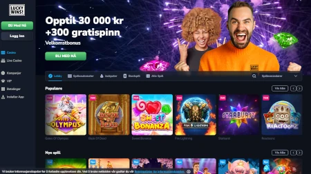Arkivert skjermbilde av LuckyWins Casino