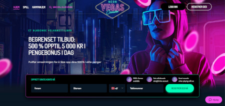 Skjermbilde av Neon Vegas fra NCGs gjennomgang