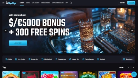 Skjermbilde av PlayMojo Casino fra NCGs gjennomgang