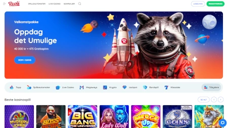Skjermbilde av Rooli Casino fra NCGs gjennomgang