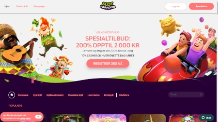 Skjermbilde av Slots Paradise fra NCGs gjennomgang