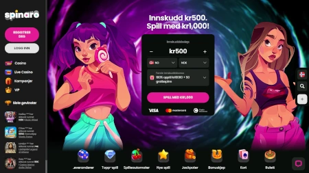 Skjermbilde av Spinaro Casino fra NCGs gjennomgang