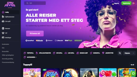 Arkivert skjermbilde av SpinFever Casino