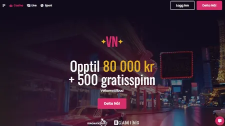 Skjermbilde av Vegas Now fra NCGs gjennomgang