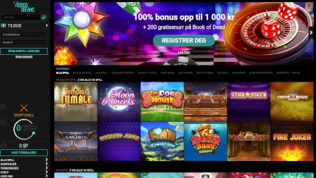 Skjermbilde av Voodoo Dreams Casino fra NCGs gjennomgang