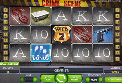 crime scene netent spill spilleautomat